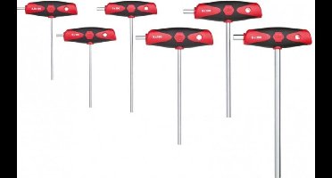 Wiha 334DS K6 6-delige ComfortGrip Schroevendraaierset met dwarsgreep - Inbus