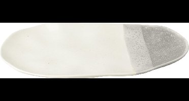 Gusta Porseleinen Serveerbord Ovaal Grijs