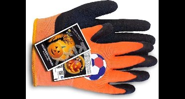 Kinder handschoen Kixx latex oranje maat 4