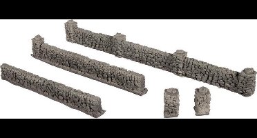 NOCH 0058281 H0 Muur met metselwerk Basalt