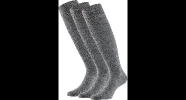 Apollo - Wollen kniekousen - Unisex - 3-Pak - Medium Grijs - Maat 35/38 - Naadloos - Merino wol