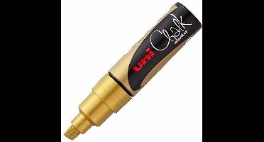 Vloeibare krijtstiften Uni-Ball PWE-8K Gouden 6 Stuks
