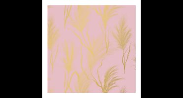 Kangaro toonbankrol - roze/goud - 50 cm x 200 meter - 80 gram - K-602183-3-50