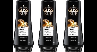 Gliss Kur Ultimate Repair Conditioner 3 x 200 ml - Voordeelverpakking