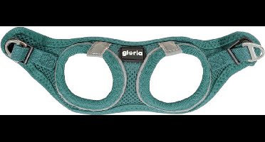 Hondentuigje Gloria Air Mesh Trek Star Verstelbaar Turkoois Maat XXXS (18-20 cm)