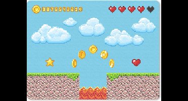 Bureau onderlegger 40x30 cm - Muismat Gaming - Retro - Arcade - Bureaulegger xl - Desk mat beschermer - Computer muismatten - Geschikt voor Gaming Muis en Gaming PC set