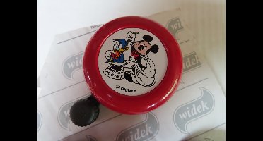 Widek - Fietsbel - Mickey Mousse & Donald duck - Rood - 55mm