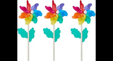 Cepewa Windmolen tuin/strand - 5x - Speelgoed - Multi kleuren - 30 cm