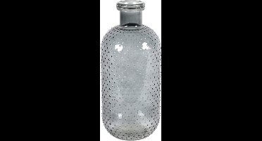 Countryfield Bloemenvaas Cactus Dots - donkergrijs transparant - glas - 15 x 35 cm