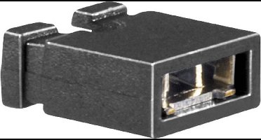 TRU COMPONENTS TC-2521029 Kortsluitingsbrug Rastermaat: 2.54 mm Aantal polen per rij:2 Inhoud: 100 stuk(s)