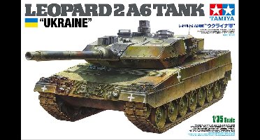 Tamiya Modelbouwpakket Militaire voertuigen - 25207 Leopard 2A6 Tank - Ukraine Plastic - 1:35 - Modelbouw