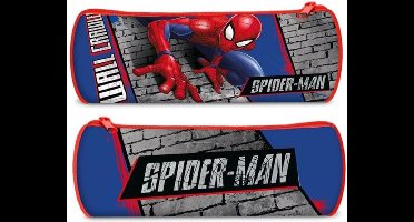 Spiderman Etui - Pennenetui voor Kind - Rond - Blauw - Pennenzak