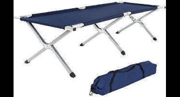 NordFalk veldbed XL 190 x 64 cm - Campingbed | Stretcher | Kampeerbed - Extra stevig aluminium - Blauw