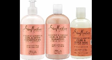 Shea Moisture Coconut Hibuscus - Shampoo Conditioner & Milk - Set of 3