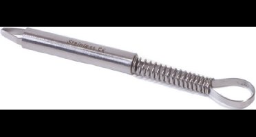 Teekpincet drukveer- model 9cm rvs Medipharchem - Metaal - RVS