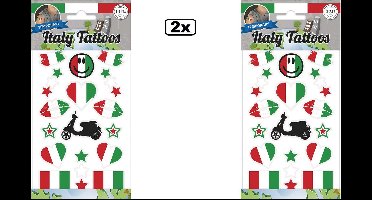 24x Tattoos Italie - nep tatoo - Festival landen Italiaans thema feest fun plakplaatjes