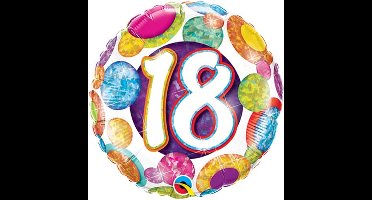 18 jaar prismatic - folieballon 45 cm
