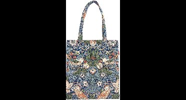 Boodschappentas - Flat bag - Strawberry Thief Blue - Blauw - William Morris