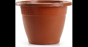 Plasticforte Plantenpot - terracotta bruin - 20x15 cm - bloempot - kunststof - rond