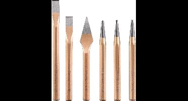 KWB beitels - 6 delige set - Staal - In opbergcassette - 318916