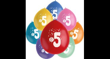 Folat - Ballonnen Color Pop Monsters 5 Jaar 23 cm - 8 stuks