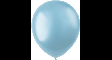 Folat - ballonnen Radiant Sky Blue Metallic 33 cm - 100 stuks