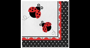 Servetten Lady Bug - 16 stuks - 33 x 33 cm