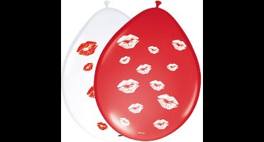 Folat - Ballonnen Lippen 8 stuks - Valentijnsdag versiering - Valentijnsdag cadeau - valentijnsdag