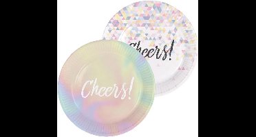 Cheers Parelmoer Borden 23cm - 6 stuks