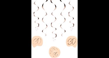 Folat - Hangdecoratie Elegant Lush Blush 30 Jaar - 5 stuks