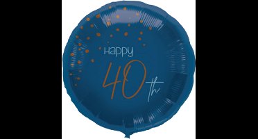 Folat - Folieballon 40 Jaar Elegant True Blue 45cm
