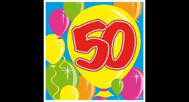 Folat - Servetten 50 jaar Ballonnen (20 stuks)
