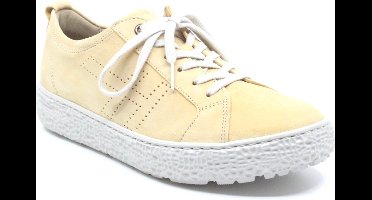 Hartjes, 162.1425, 162.1425/20 50.00, Gele chroomvrije dames sneakers wijdte H