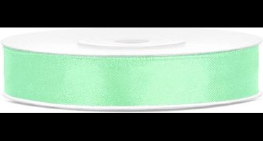 Satin Ribbon lint Mint 12 mm , rol 25 meter