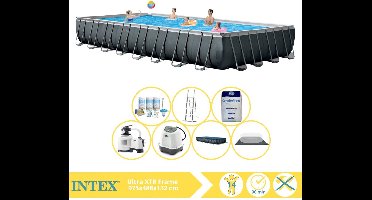Intex Ultra XTR Frame Zwembad - Opzetzwembad - 975x488x132 cm - Inclusief Onderhoudspakket, Zoutsysteem en Zout