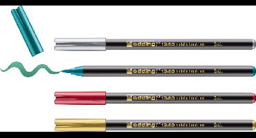 edding 1340/4S Metallic Brush Pen set - metallic stuks 4 stuks - variabel