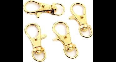 Musketon haak - 23mm - Draaibaar - Swivel - Goud