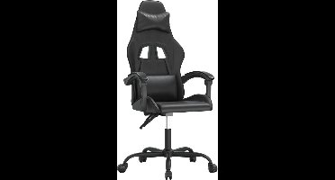 vidaXL - Gamestoel - draaibaar - kunstleer - zwart