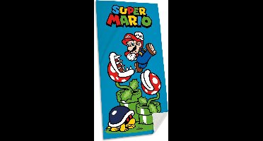 Super Mario strand/badlaken - 70 x 140 cm - katoen - voor kinderen