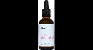 Amandel olie 50 ml | biologisch, koudgeperst & puur | natuurlijke huidolie en haarolie | amandel olie prunus amygdalus dulcis