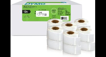 DYMO originele LabelWriter adreslabels voor retouren | 25 mm x 54 mm | 12 met elk 500 labels (6.000 zelfklevende etiketten) | Geschikt voor de LabelWriter labelprinters | Gemaakt in Europa