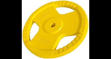 Gorilla Sports Gewicht - Halterschijf - 15 kg - Gripper Gietijzer rubber coating