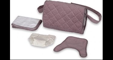Mamamemo - Poppen Verzorgingstas - Corduroy lila