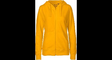 Fairtrade Ladies Zip Hoodie met capuchon Yellow - S
