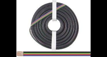 Donau Elektronik 450-010 Draad 4 x 0.50 mm² Zwart, Groen, Rood, Blauw 10 m