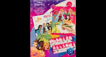 Disney Princess - Kleurboek met vilt - Knutselen voor meisjes - Knutselen voor jongens - Vilt kleurboek, 28 kleurplaten met al jouw Disney prinsessen