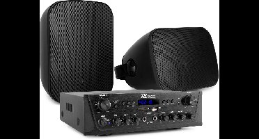 Geluidsinstallatie met Bluetooth - PV220BT 2-zone versterker audio + 2 BD50B opbouw speakers - 5''