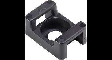 TRU COMPONENTS Bevestigingssokkel Schroefbaar TC-6645716 Zwart 100 stuk(s)