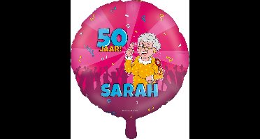 Foil balloons - Sarah cartoon