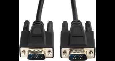 Premium VGA monitor kabel met ferriet kernen - CCS aders / zwart - 15 meter
